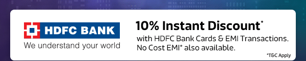 10% Instant Discount* with HDFC Cards